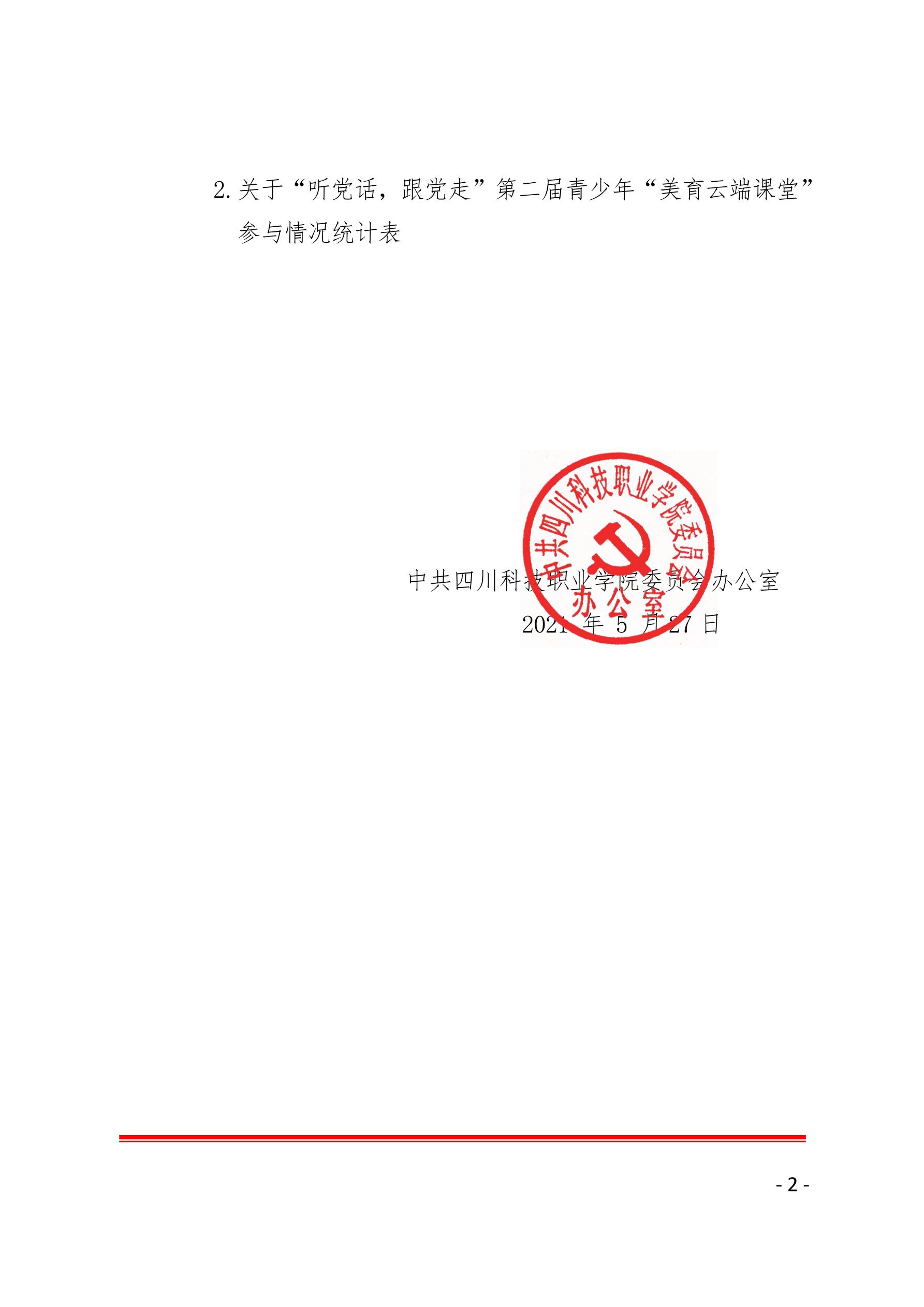2021（13号）关于组织收看“听党话，跟党走”第二届青少年“美育云端课堂”的通知(图2)