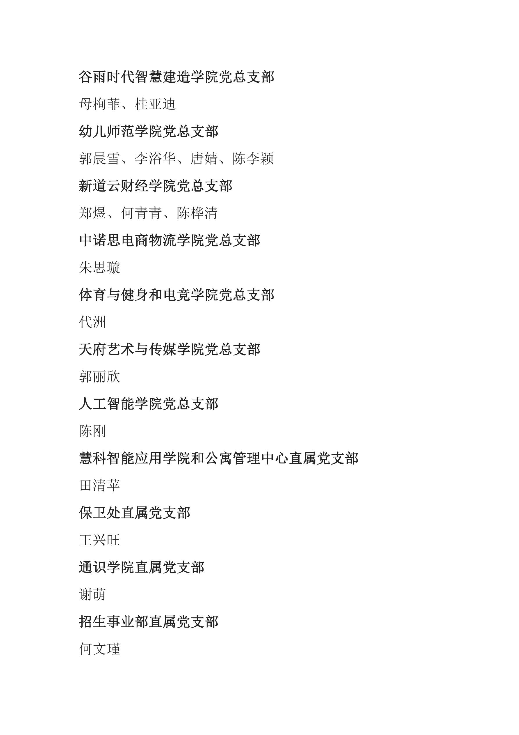 四川科技职业学院优秀共产党员、优秀党务工作者、先进基层党组织拟表彰对象(图2)